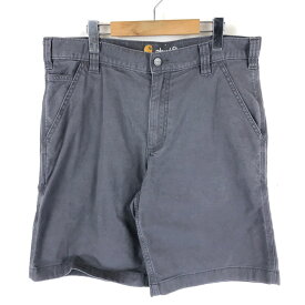 【古着】 Carhartt カーハート ショートパンツ ダック生地 サイドポケット RELAX-FIT グレー系 メンズW34 【中古】 n045967