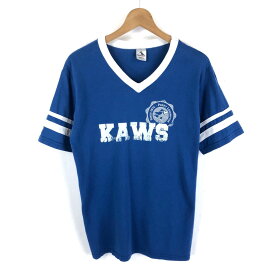 【古着】 AUGUSTA スポーツ Tシャツ カレッジプリント KAWS ブルー系 メンズM 【中古】 n046248