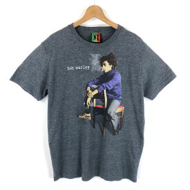 【古着】 BOB MARLEY JAMAICA COLLECTION ミュージックTシャツ レア柄 ボブマーリー グレー系 メンズXL 【中古】 n046274