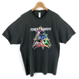 【古着】 POWER RANGER パワーレンジャー Tシャツ 特撮 戦隊もの ブラック系 メンズXL 【中古】 n046275