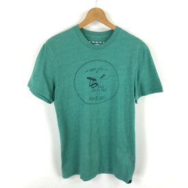 【古着】 VANS ヴァンズ Tシャツ ALWAYS GOING UP 男性 ソフト生地 グリーン系 メンズS 【中古】 n046520