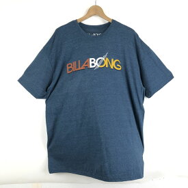 【古着】 BILLABONG ビラボン Tシャツ 杢カラー ソフト生地 ネイビー系 メンズXL以上 【中古】 n046601