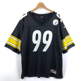 【古着】 NIKE ナイキ ゲームシャツ ホッケーシャツ NFL PITTSBURGH STEELERS ブラック系 メンズM 【中古】 n046832