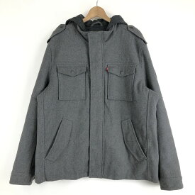 【古着】 Levi's リーバイス ジャケット ミリタリーテイスト ウール混 グレー系 メンズXL 【中古】 n049219