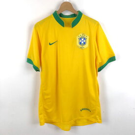 【古着】 NIKE ナイキ サッカーシャツ ゲームシャツ CBF ブラジル代表 イエロー系 メンズM 【中古】 n051718