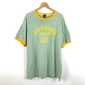 【古着】 NAUTICA ノーティカ Tシャツ リンガーネック 杢カラー グリーン系 メンズXL 【中古】 n052234