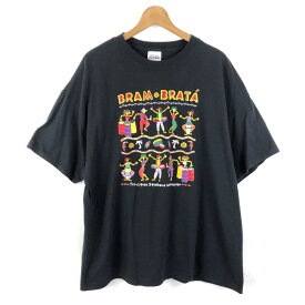 【古着】 Tri-Cities Steel Band バンドTシャツ BRAM BRATA バックプリント スティールパン ブラック系 メンズXL 【中古】 n052831