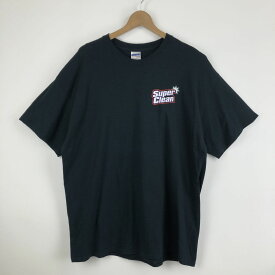 【古着】 GILDAN Tシャツ ワンポイント SUPER CLEAN 洗剤 ブラック系 メンズXL 【中古】 n053152