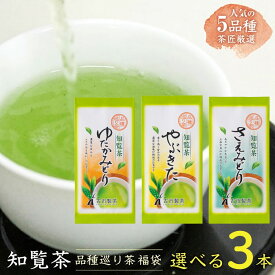 【選べる3本】 知覧茶 品種巡り 福袋 80g×3本 メール便送料無料 [ シングルオリジン ちらん茶 ゆたかみどり やぶきた さえみどり おくみどり あさつゆ 深蒸し茶 深むし茶 お茶 緑茶 日本茶 ケルセチン お歳暮 ギフト 贈答 お返し お誕生日 ]
