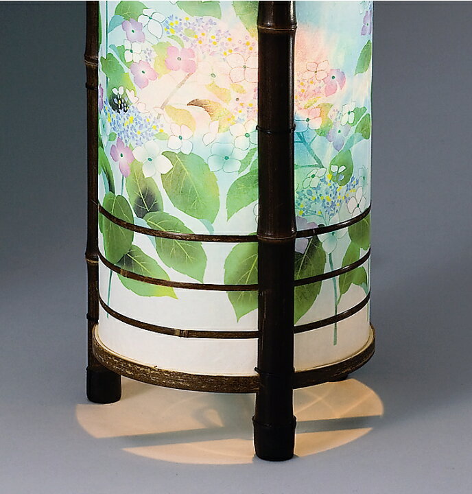 楽天市場】盆提灯 創作提灯 紫陽花 あじさい 電気コード式 回転筒付き 