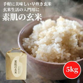玄米 無洗米 早炊き玄米 新潟 新潟県産 ミルキークイーン 素肌の玄米 5kg 【古町糀製造所 公式】 ブラウンライス お米 米 食物繊維 玄米生活 国産 令和7年産