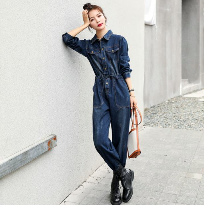 楽天市場 きれいめ レディース ファッション オールインワン サロペット レディース ジャンプスーツ デニム 長袖 パンツ カジュアル ワークスタイル オシャレ クラシック 古着風 ダメージ ウエストマーク Furure 楽天市場 きれいめ レディース ファッション オールインワン サロペット レディース ジャンプスーツ デニム 長袖 パンツ カジュアル ワークスタイル オシャレ クラシック 古着風 ダメージ ウエストマーク Furure