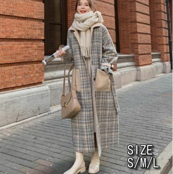 楽天市場 きれいめ レディース ファッション 韓国ファッション 韓国服 アウター チェスターコート ロングコート シングルブレスト 30代 40代 50代 無地 厚手 暖かい お洒落 ラシャコート Furure