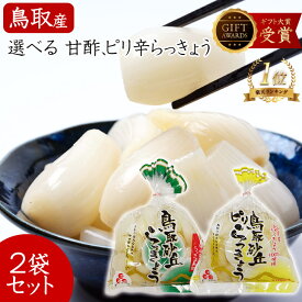 【4〜11日限定★エントリーでP10倍】 らっきょう 国産 鳥取産 日本ギフト大賞受賞 M~Lサイズ 140g×2袋 甘酢・ピリ辛選べます 国産 甘酢 らっきょう漬け ちょっとピリ辛 らっきょ らっきょう漬け らっきょう らっきょう酢 漬物 つまみ 総菜