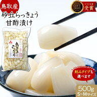 らっきょう 国産 鳥取産 日本ギフト大賞受賞 甘酢500g(1kgお買い得) Sサイズ 刻みらきょう 選べます らっ…