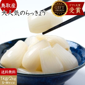 【4〜11日限定★エントリーでP10倍】 らっきょう 国産 鳥取産 日本ギフト大賞受賞 小粒S〜M不揃い 甘酢1kg(500gx2袋)/2kgらっきょう漬け らっきょ 惣菜 らっきょう漬 らっきょう漬け お漬物 おつまみ らっきょう酢 らっきょう酢
