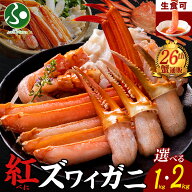 紅ズワイガニ かにしゃぶセット1kg/2kg(グルメ かに ギフト カニ 足ポーション カット済み 刺身 海鮮しゃ…