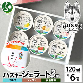 ハスキージェラート3種 計6個 ミルク ショコラ 宇治抹茶 アイス ギフト箱 熨斗 チョコレート ご当地 フレーバー 食べ比べ お取り寄せスイーツ 送料無料 アイス お菓子 冬ギフト 詰め合わせ お土産 新潟県 人気 手土産 帰省土産 北国からの贈り物
