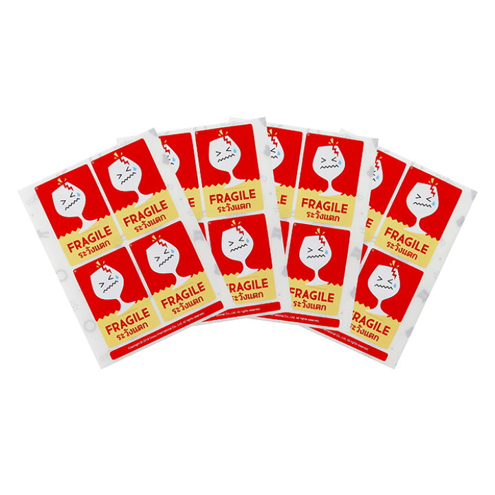 楽天市場 38 送料 われもの注意 フラジール Fragile 割れ物 シール ラベル グラス かわいい 壊れ物 シール 注意喚起 梱包 ラッピング 4シート 4シール 16シール タイの文房具 タイ語スティッカー 英語 数量限定 われもの注意 シール 割れ物注意 やっちゃば