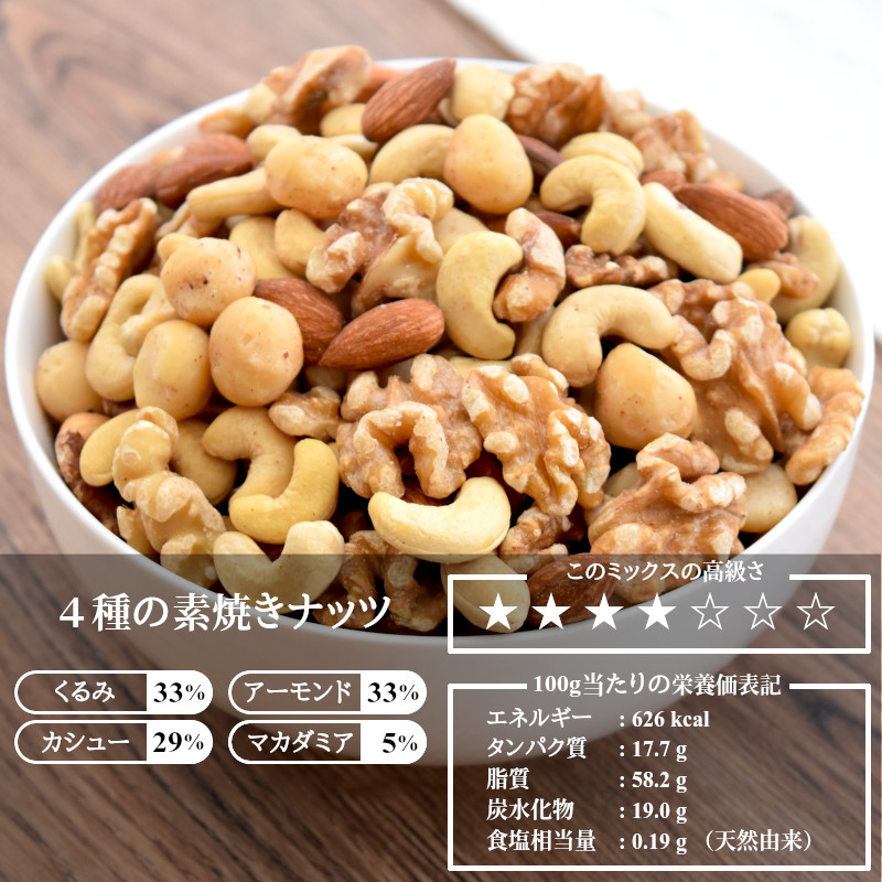 M送料無料 ミックスナッツ 4種のナッツ 素焼き 無添加 5kg （1kgｘ5袋） 次回入荷分|グルメ・食品,フルーツ・果物 -  www.murad.com.jo
