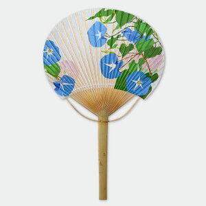 うちわ 扇子 日本土産 ギフト プレゼント 【風扇堂】 透明竹うちわ 竹垣朝顔