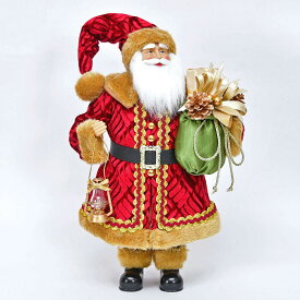 【送料無料】Harmonier ハルモニア Xmas デコレーション サンタ フィギュア グリーンギフトバッグ（サンタクロース Christmas クリスマス オブジェ 置物 インテリア）【送料無料（沖縄県・離島は配送不可）】