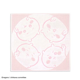 ちいかわ 3重ガーゼ ウォッシュタオル ダブルピース ブルー・ピンク・イエロー（ナガノ かわいい ちいかわ ハチワレ うさぎ 大判ハンカチ）【メール便対応】