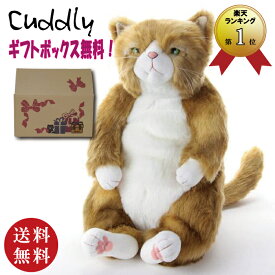 Cuddly(カドリー）ねこ　ぬいぐるみ　わさ美（猫のワサビ　薄茶色）【送料無料（沖縄県・離島は配送不可）】