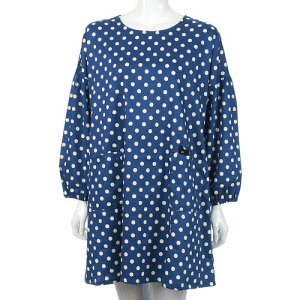 ATSUKO MATANO マタノアツコ ストライプ 割烹着(またの あつこ) ブルー・ネイビー(エプロン 新生活 引越 母の日 プレゼント 贈り物 記念日 猫 ねこ ネコ 縦縞)【送料無料】【メール便対応】