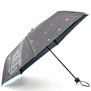 ソレイユ 晴雨兼用傘 花モチーフ ネコ柄 ミニ 3色展開 (紫外線遮蔽率・遮光率100% 超撥水加工 完全遮光 折りたたみ 日傘 折傘 雨具 誕生日 プレゼント ギフト 母の日 誕生日 )[宅配便配送(