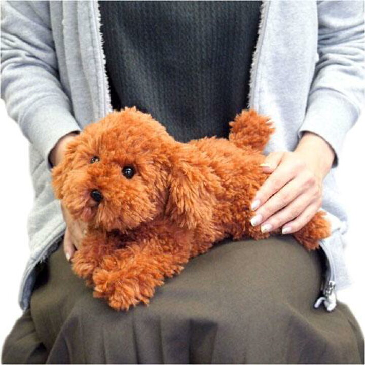 楽天市場 犬のぬいぐるみ ひざわんこ トイプードル 茶 いぬ 犬 イヌ 宅配便配送 メール便とネコポスは不可 セレジオーネ インテリア雑貨