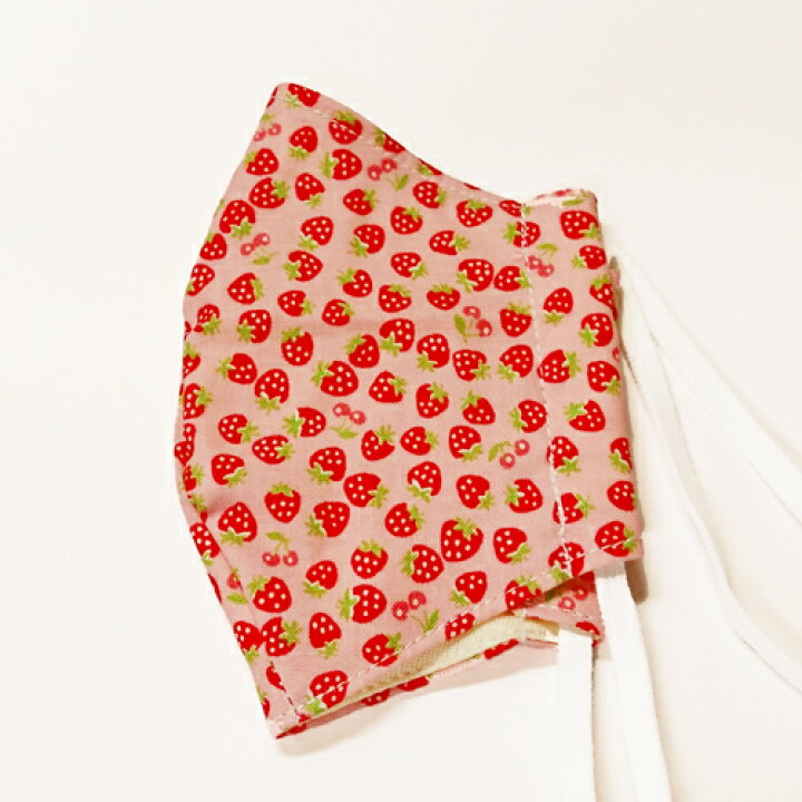 楽天市場 日本製 接触冷感 子供用マスク いちご柄 ピンク 夏用布マスク イチゴ 苺 対象年齢 3歳 小さめサイズ ウィルス対策 風邪対策 手洗いok 繰り返し使用ok メール便対応 セレジオーネ インテリア雑貨