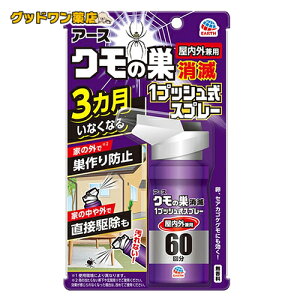 クモの巣消滅 1プッシュ式スプレー 80ml【蜘蛛】【蜘蛛の巣】【アース製薬】セアカゴケグモ