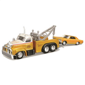 Maisto（マイスト） 1/64 エリート トランスポート 1953 マック B-61 レッカー車 / 1965 ビュイック リビエラ - イエロー ／ グッツ スーパーカー アメ車 旧車 おもちゃ おすすめ プレゼント ダイキャストカー ダイキャスト モデルカー ミニカー 車 完成品