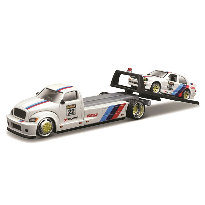 楽天市場】ミニカー 1/64 Maisto マイスト フラットベッド ＆ 1988 BMW 