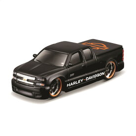 ミニカー 1/64 Maisto シボレー シルバラード SS 2004 ブラック ハーレーダビッドソンカスタム ／ ダイキャスト ダイカスト モデルカー 完成品 マイスト コレクション インテリア プレゼント スケールモデル ディスプレイ