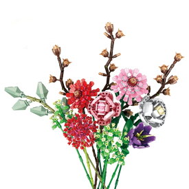 PANLOS BROCK（パンロスブロック） 花束ブロック 百日草とユリ 1237pcs ／ ブロック 互換 互換 互換性 類似 共通 共有 お花屋 ショップ フラワーアレンジメント インテリア LEGO レゴ テクニック クリエイター ブロック ランキング おすすめ 人気 知育玩具 花