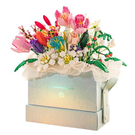 唯楽創想 ブロッサムシリーズ 花束ボックス ブルー 761 ピース ／ ブロック 互換 互換 互換性 類似 共通 共有 お花屋 ショップ フラワーアレンジメント インテリア LEGO レゴ テクニック クリエイター ランキング おすすめ 人気 知育玩具 花