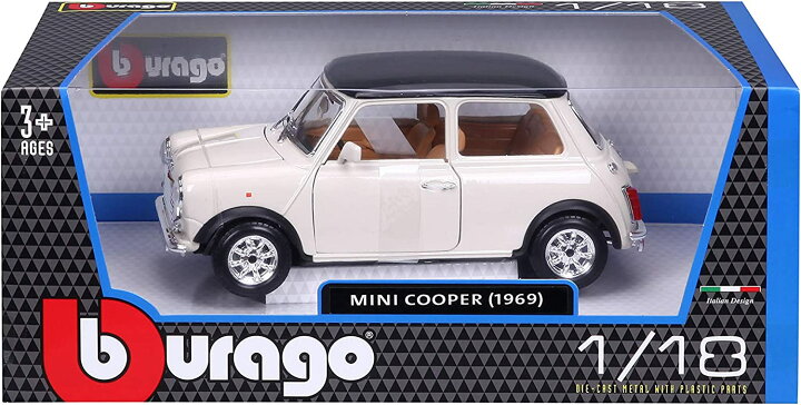 楽天市場】Bburago（ブラーゴ） 1/18 1969 ミニクーパー ベージュ 
