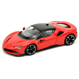 ミニカー 1/24 Bburago フェラーリ SF90 ストラダーレ【限定品 エンジンルームオープンバージョン】レッド ／ ダイキャスト ダイカスト モデルカー 完成品 ブラーゴ ブラゴ ブラゴー コレクション インテリア プレゼント スケールモデル ディスプレイ