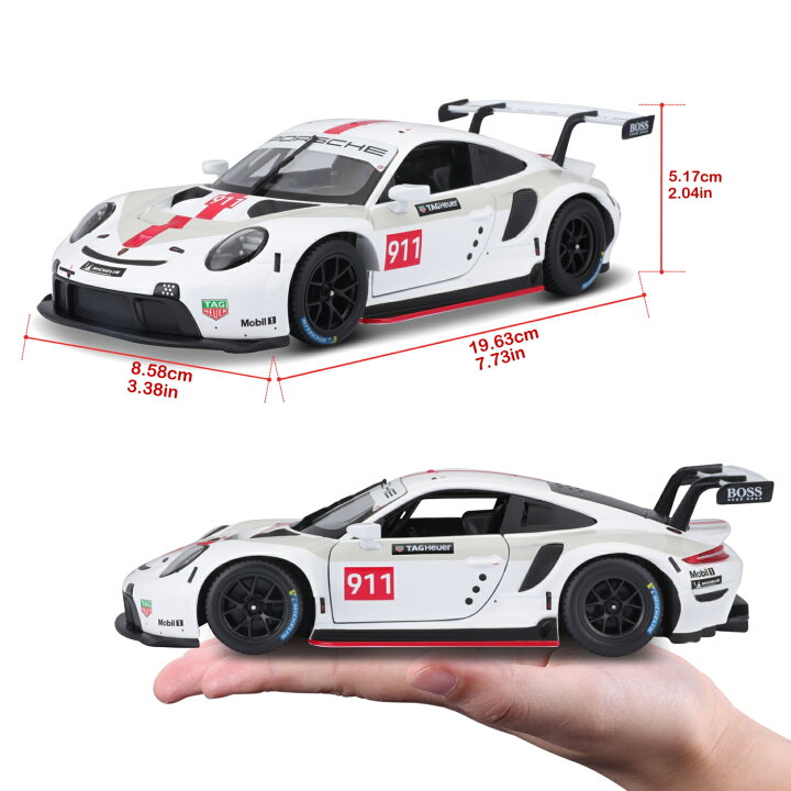 楽天市場】Bburago（ブラーゴ） 1/24 ポルシェ 911 RSR ホワイト ル 