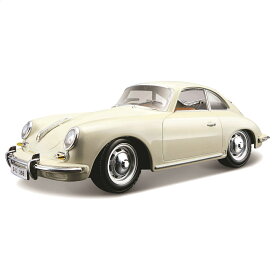 ミニカー 1/24 Bburago ポルシェ 356B クーペ 1961 アイボリー ／ ダイキャスト ダイカスト モデルカー 完成品 ブラーゴ ブラゴ ブラゴー コレクション インテリア プレゼント スケールモデル ディスプレイ