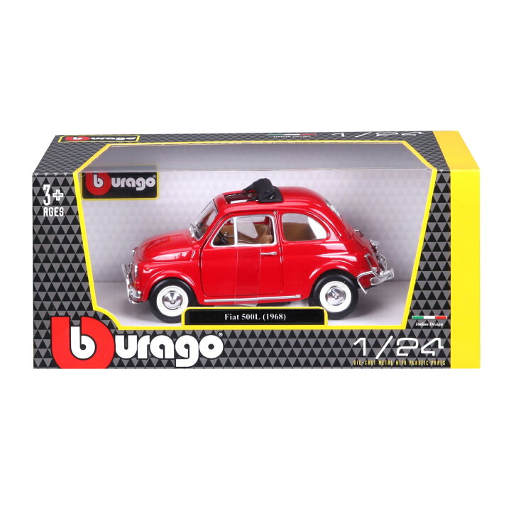 楽天市場】Bburago（ブラーゴ） 1/24 フィアット 500 L 1968 レッド 