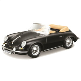 ミニカー 1/24 Bburago ポルシェ 356B カブリオレ 1961 ブラック ／ ダイキャスト ダイカスト モデルカー 完成品 ブラーゴ ブラゴ ブラゴー コレクション インテリア プレゼント スケールモデル ディスプレイ