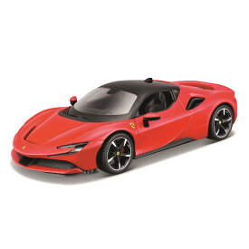 Bburago（ブラーゴ）【通常版】 1/24 フェラーリ SF90 ストラダーレ レッド エンジンルーム開閉なし ／ スーパーカー スポーツカー レース グッツ インテリア おもちゃ おすすめ プレゼント ブラゴ ブラゴー ダイキャストカー モデルカー ミニカー 車 完成品