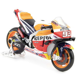 Maisto（マイスト） 1/18 レプソル ホンダ チーム HONDA RC213V #93 マルク マルケス 2021年 MotoGP ／ MOTO モトGP レース オレンジ グッツ アメ車 旧車 レース インテリア おもちゃ おすすめ プレゼント オートバイ ダイキャスト モデル バイク 完成品