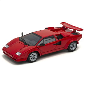 ミニカー 1/24 WELLY ランボルギーニ カウンタック LP 500 S レッド ／ ダイキャスト ダイカスト モデルカー 完成品 ウィリー Welly コレクション インテリア プレゼント スケールモデル ディスプレイ