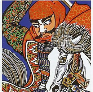 【パワーポール付きセット】黄金武者絵幟:川中島:巾90cm×長さ6m【ポール(3間幟用幟用)高さ6.8m付きセット】