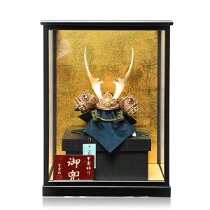 【大将兜】【兜平飾】兜平飾り6号貫前緑段威之兜:宮冑作:ケース入【名将兜】【五月人形】