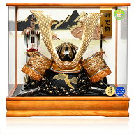 【五月人形】23号天武着用兜アクリルケース：藤翁作【兜ケース飾り】